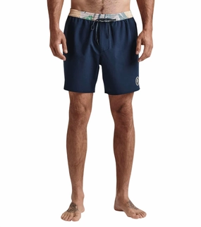 Shorey Boardshorts In De Palmas Dark Navy mens beach swimwear, quick dry mens swimsuits
