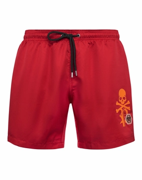 Short Swim Boxer Skull&Bones mens beach swimwear, quick dry mens swimsuits