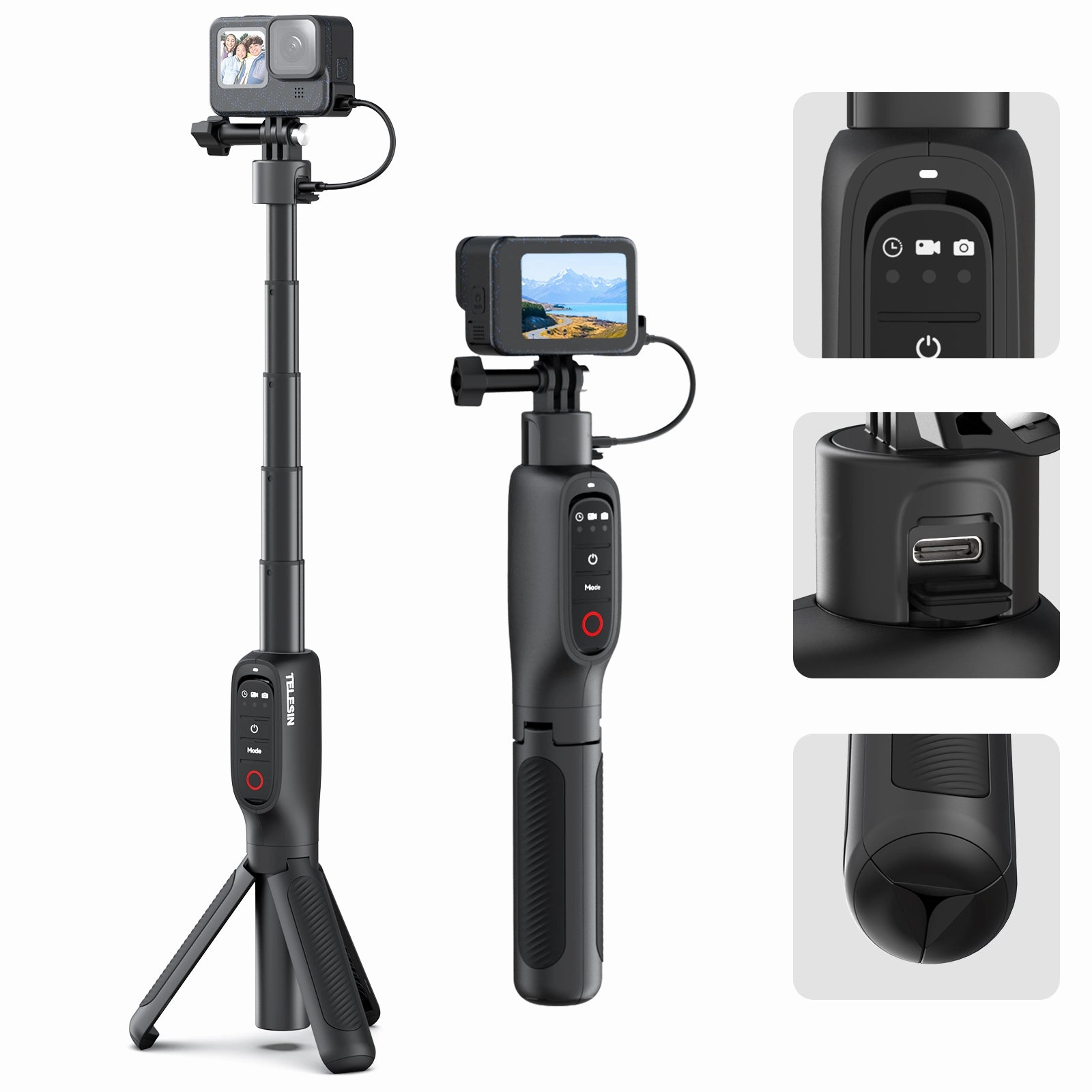 Perfect Gift Offer Last Chance Steal Shorty Rechargeable Selfie Stick