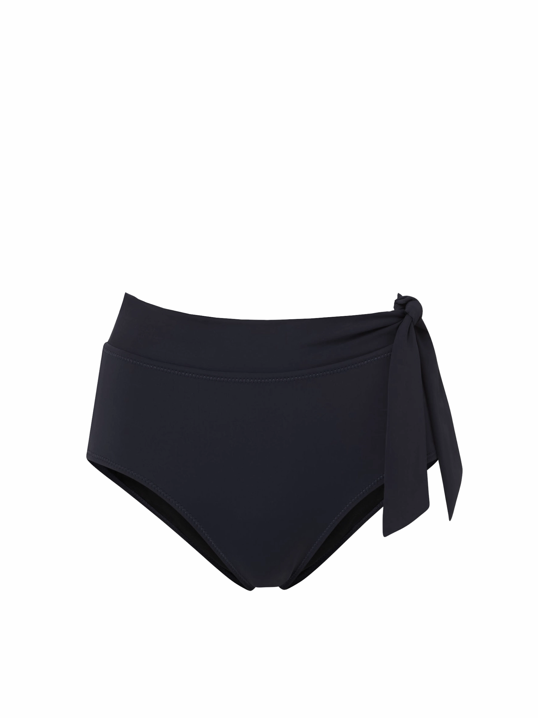 Side Tie High Waist Bottom Black fashionable beach swimwear, modern womens bikinis