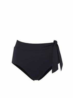 Side Tie High Waist Bottom Black fashionable beach swimwear, modern womens bikinis