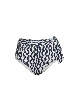 Side Tie High Waist Bottom In Elysia Waves fashionable beach swimwear, modern womens bikinis