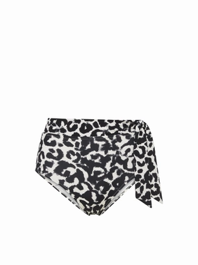 Side Tie High Waist Bottom Mia Leopard fashionable beach swimwear, modern womens bikinis