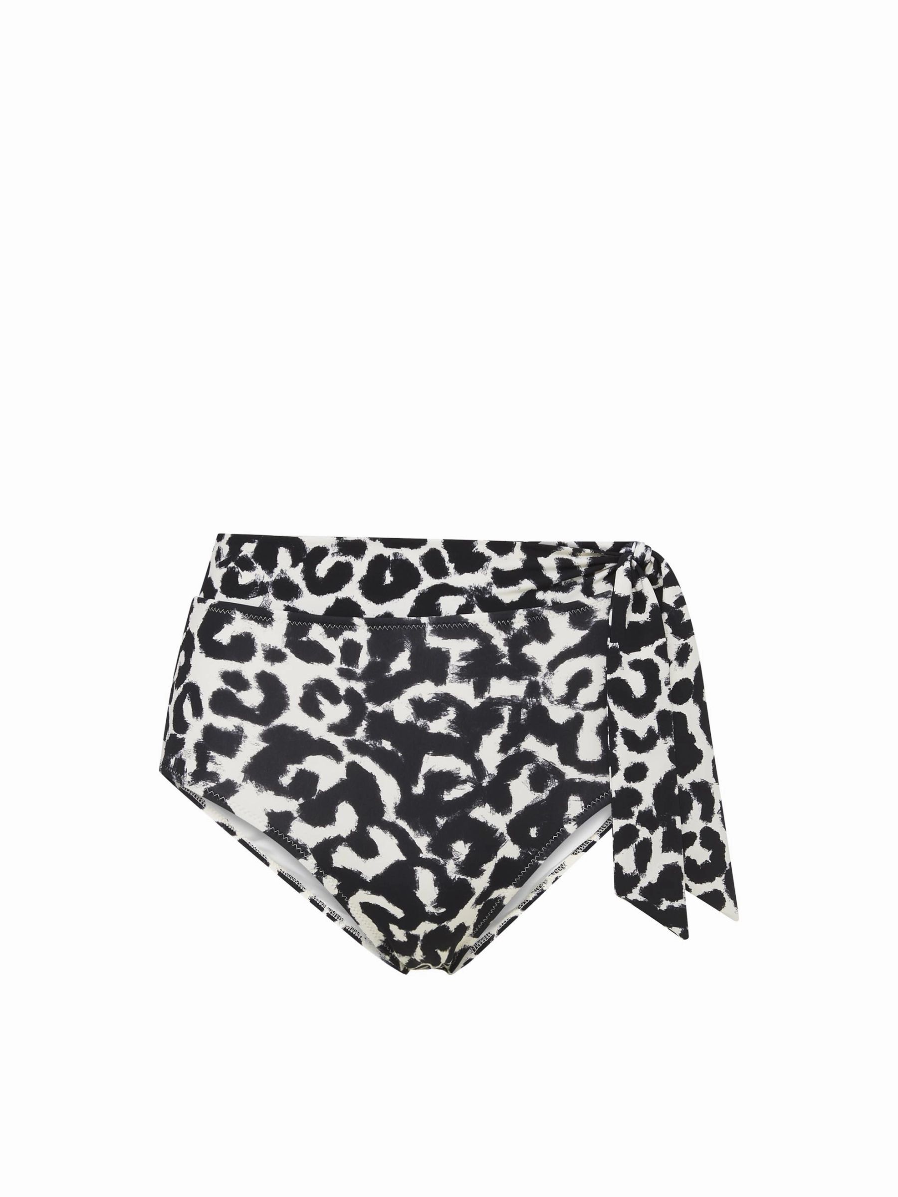 Side Tie High Waist Bottom Mia Leopard fashionable beach swimwear, modern womens bikinis