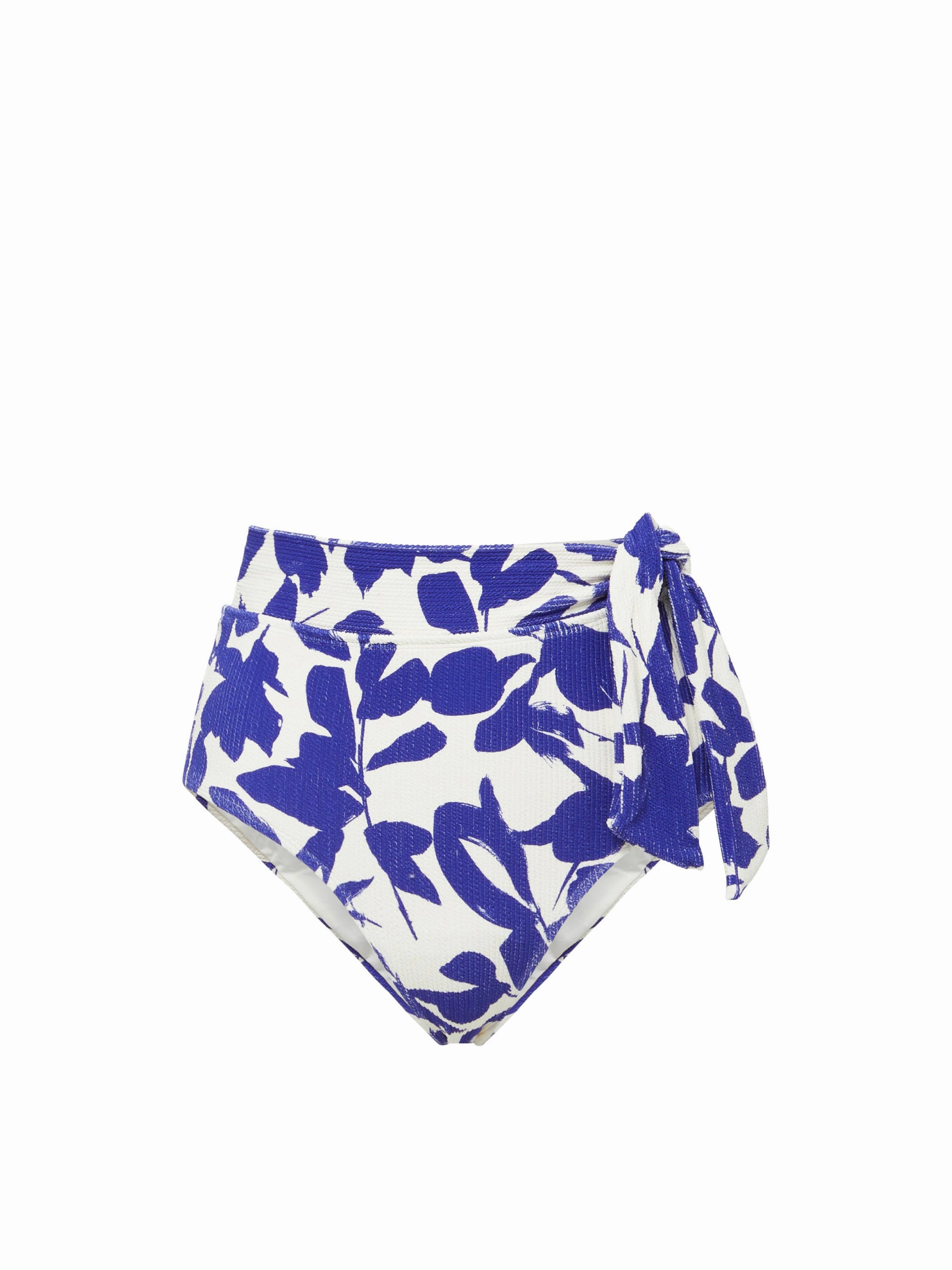 Side Tie High Waist Bottom Moraea Garden Texture high waist swimwear women, swimsuit for women beachwear