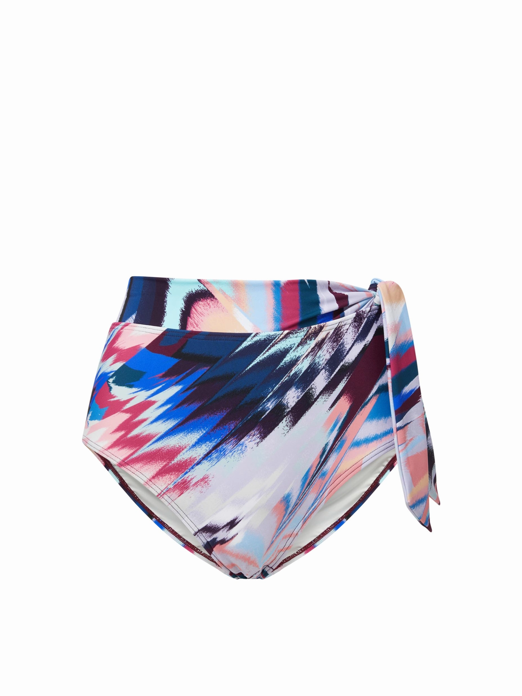 Side Tie High Waist Bottom Mosaic fashionable beach swimwear, modern womens bikinis