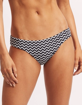 Sienna Hipster Bikini Pant - True Navy adjustable swim bottoms women, flattering bikini bottoms