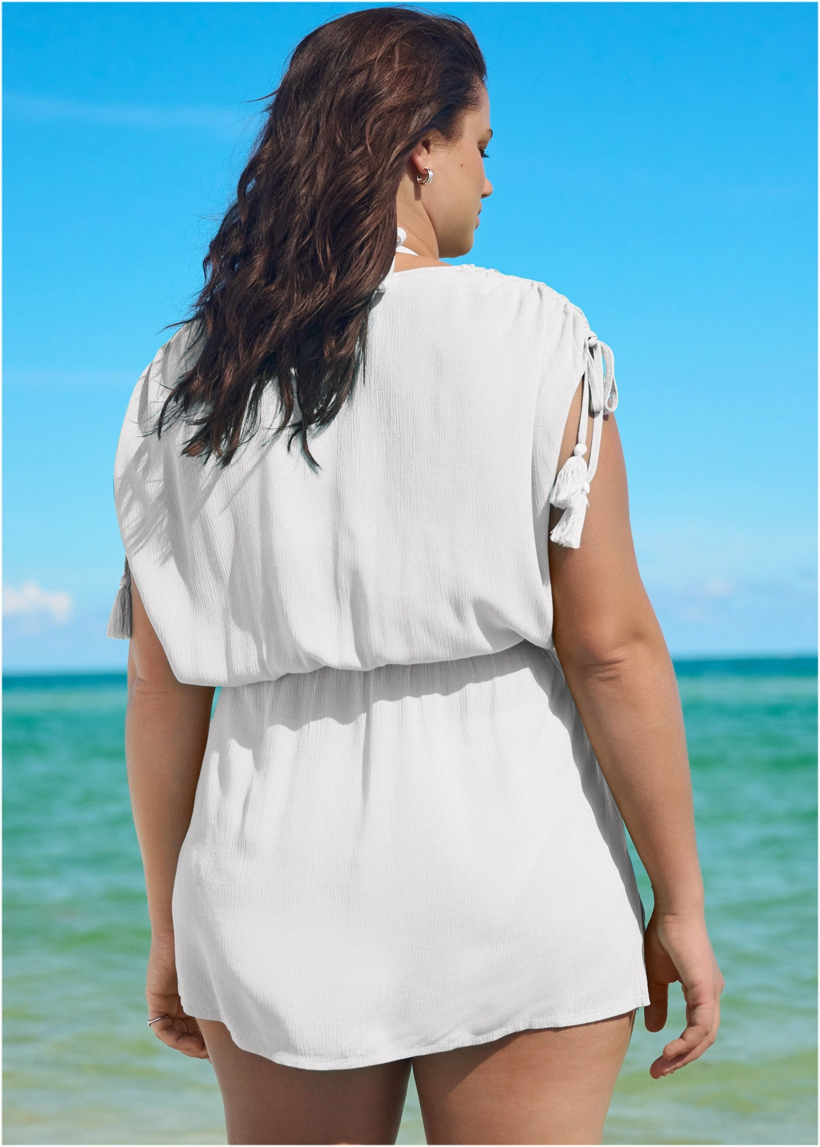 Sleeveless Cover-Up Dress - Pearl White