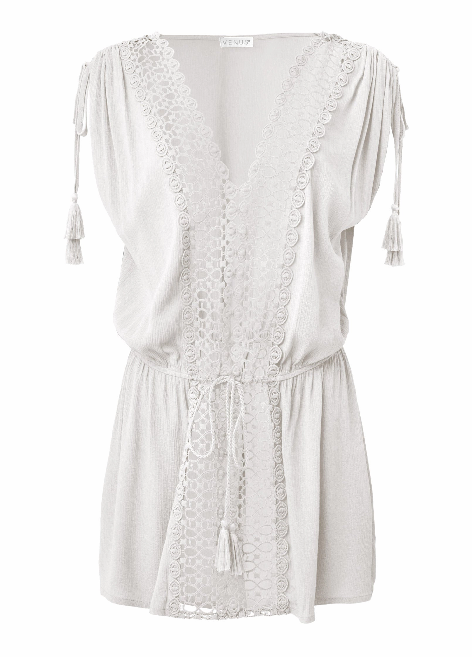 Sleeveless Cover-Up Dress - Pearl White