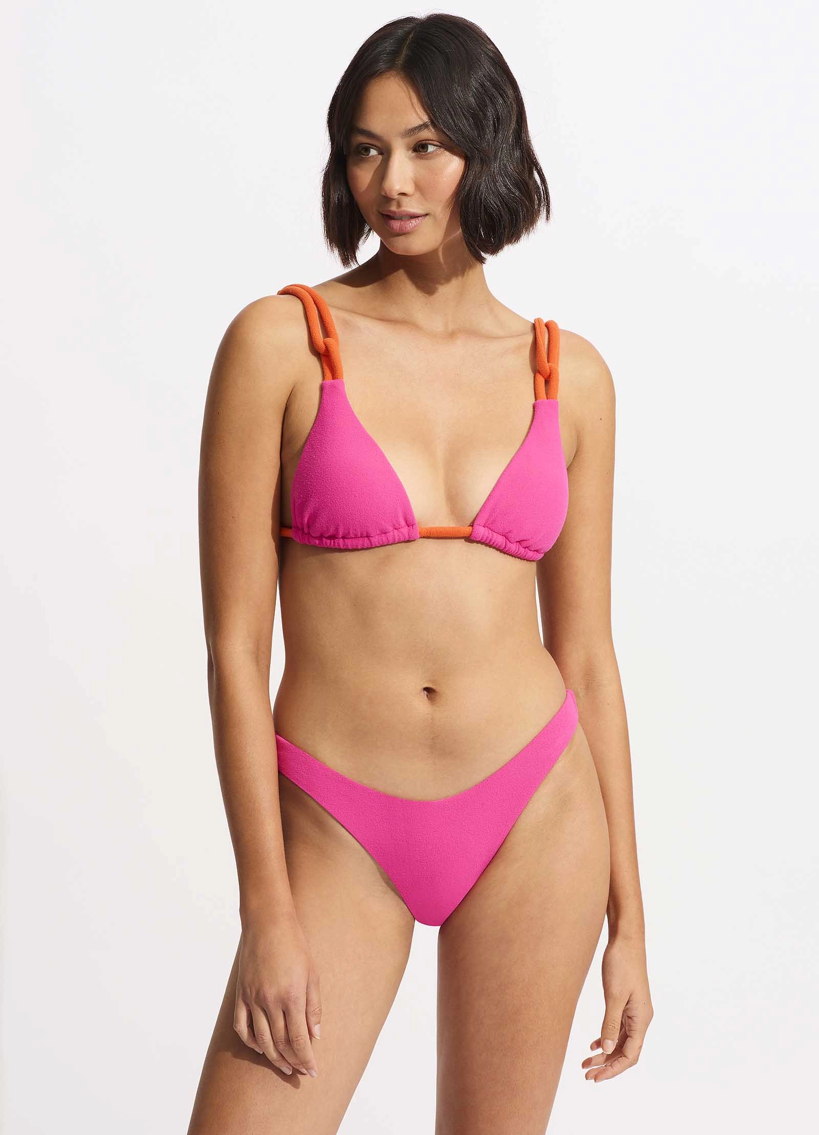Slide Tri - Fuchsia Rose plus size swimwear women, summer swimwear for ladies