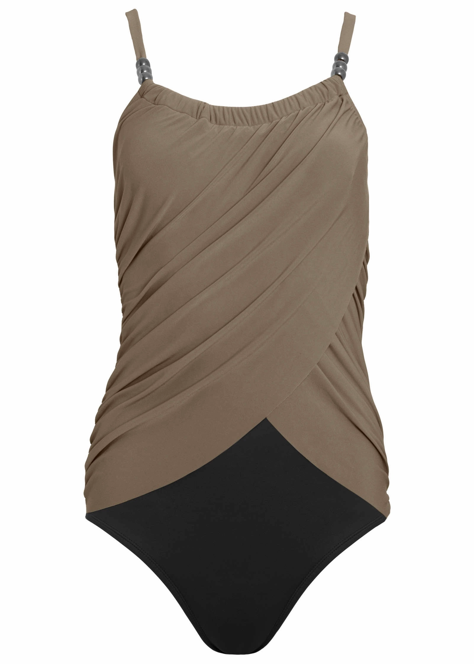 Slimming Draped One-Piece - Sahara