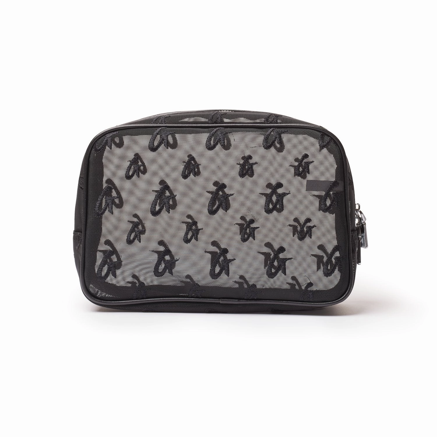 Small Mesh Monogram Toiletry Bag - Black Travel Carry Bag Outdoor Gear Bag