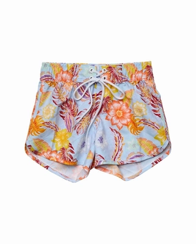 Snapper Rock Boho Tropical Board Short cute swimsuits for teen girls, modest teen swimwear