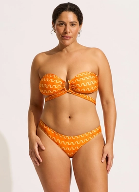 Soundwave U Wire Bandeau Bikini Top - Turmeric plus size swimwear women, summer swimwear for ladies
