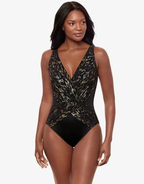 Sparkle Plenty Ibiza Swimsuit - Black Multi womens resort swimwear, flattering one-piece swimsuits