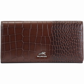 Mancini Croco2 WomenS Trifold Wallet With Enhanced Rfid Security RFID Card Holder Anti-Theft Mini Bag