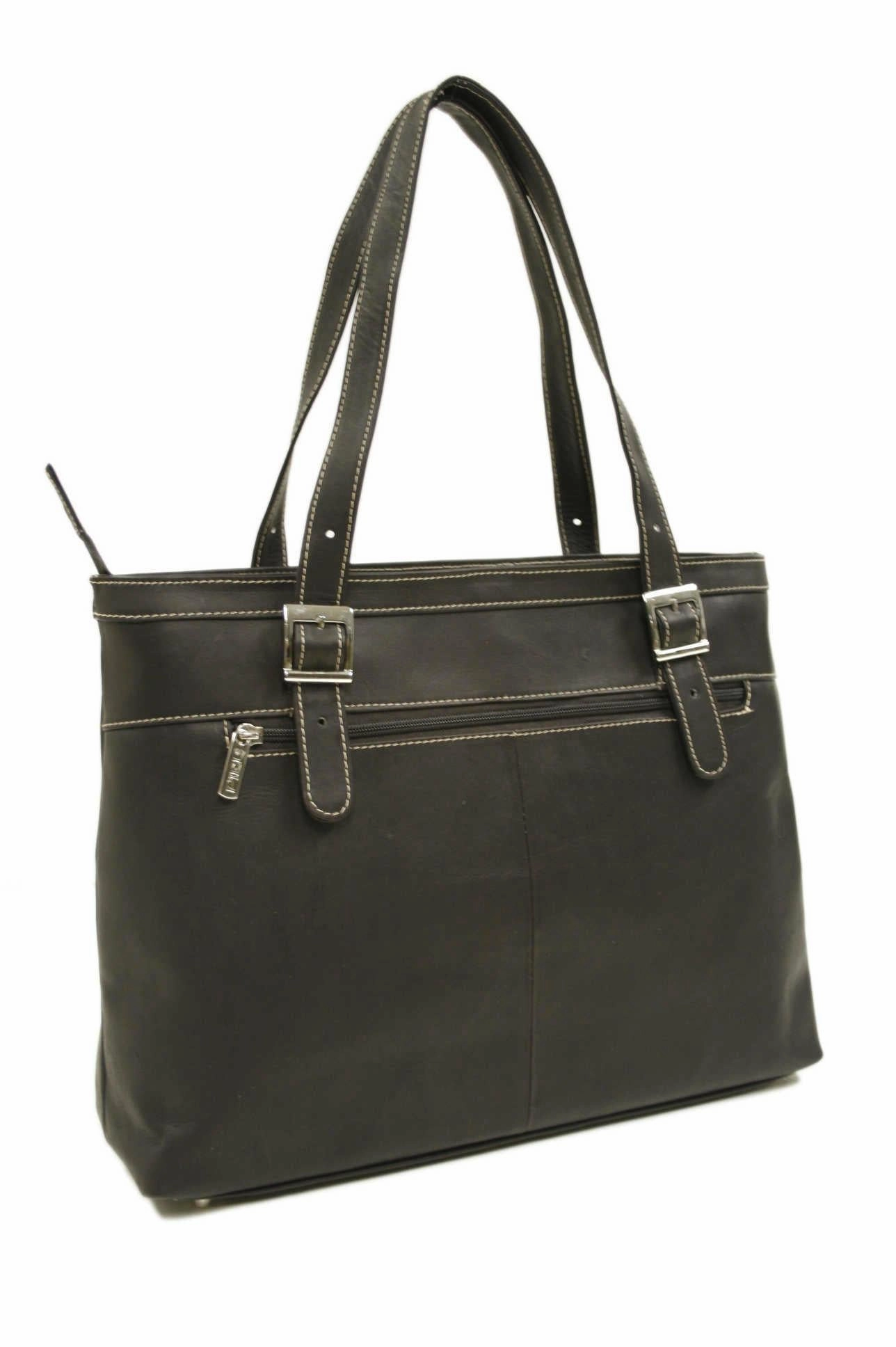 Travel Kit Bag Piel Leather Ladies Laptop Tote