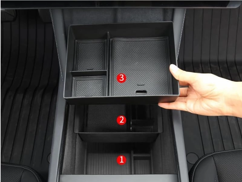 For Tesla Model 3 Center Armrest Storage Tray 2024 2025 2026 Limited Offer Alert