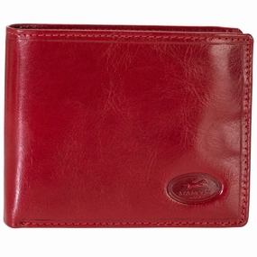 Mancini Equestrian-2 MenS Rfid Secure Center Wing Wallet With Coin Pocket RFID Blocking Neck Wallet