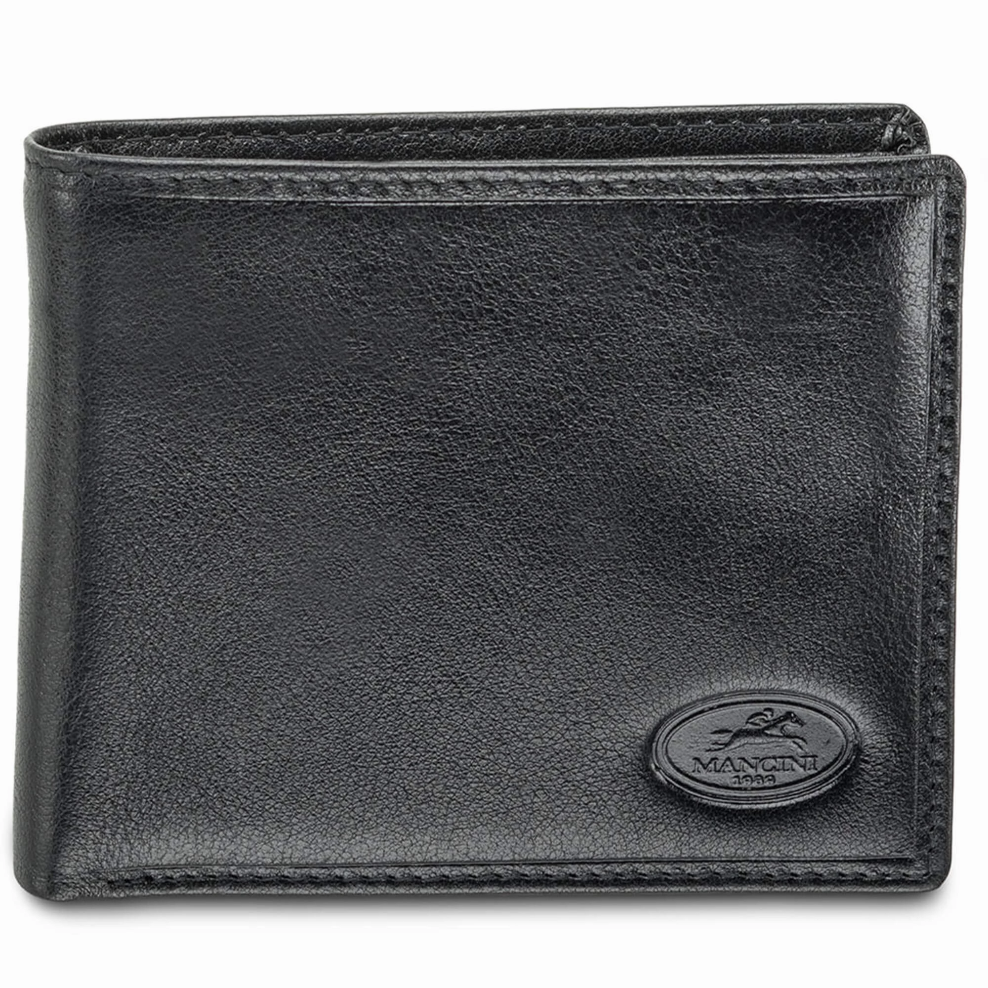 Mancini Equestrian-2 MenS Rfid Secure Center Wing Wallet With Coin Pocket Anti-Theft Bag Anti-Theft Phone Wallet