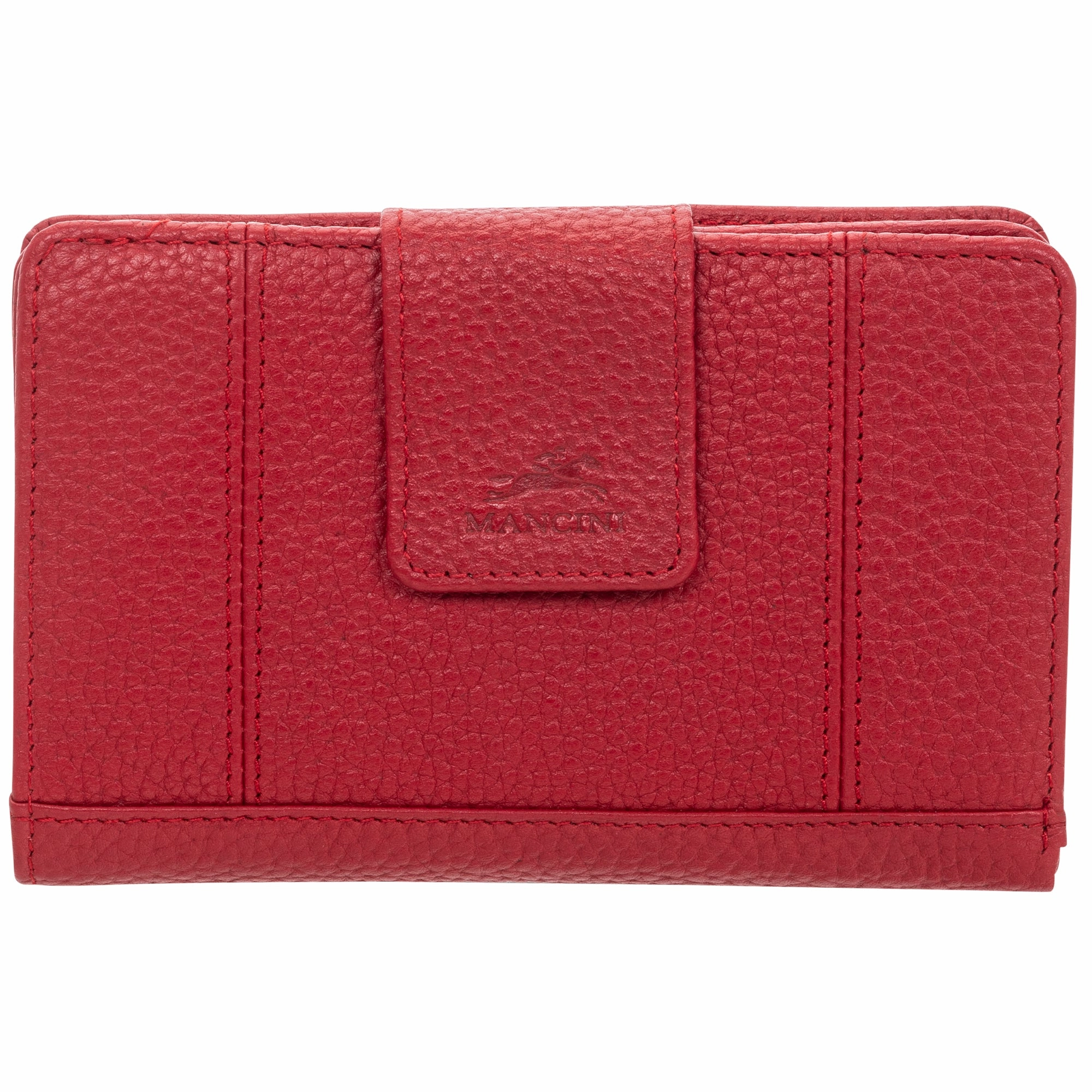 Mancini Pebble Rfid Medium Clutch Wallet Travel Purse Protector Anti-Theft Zip Wallet