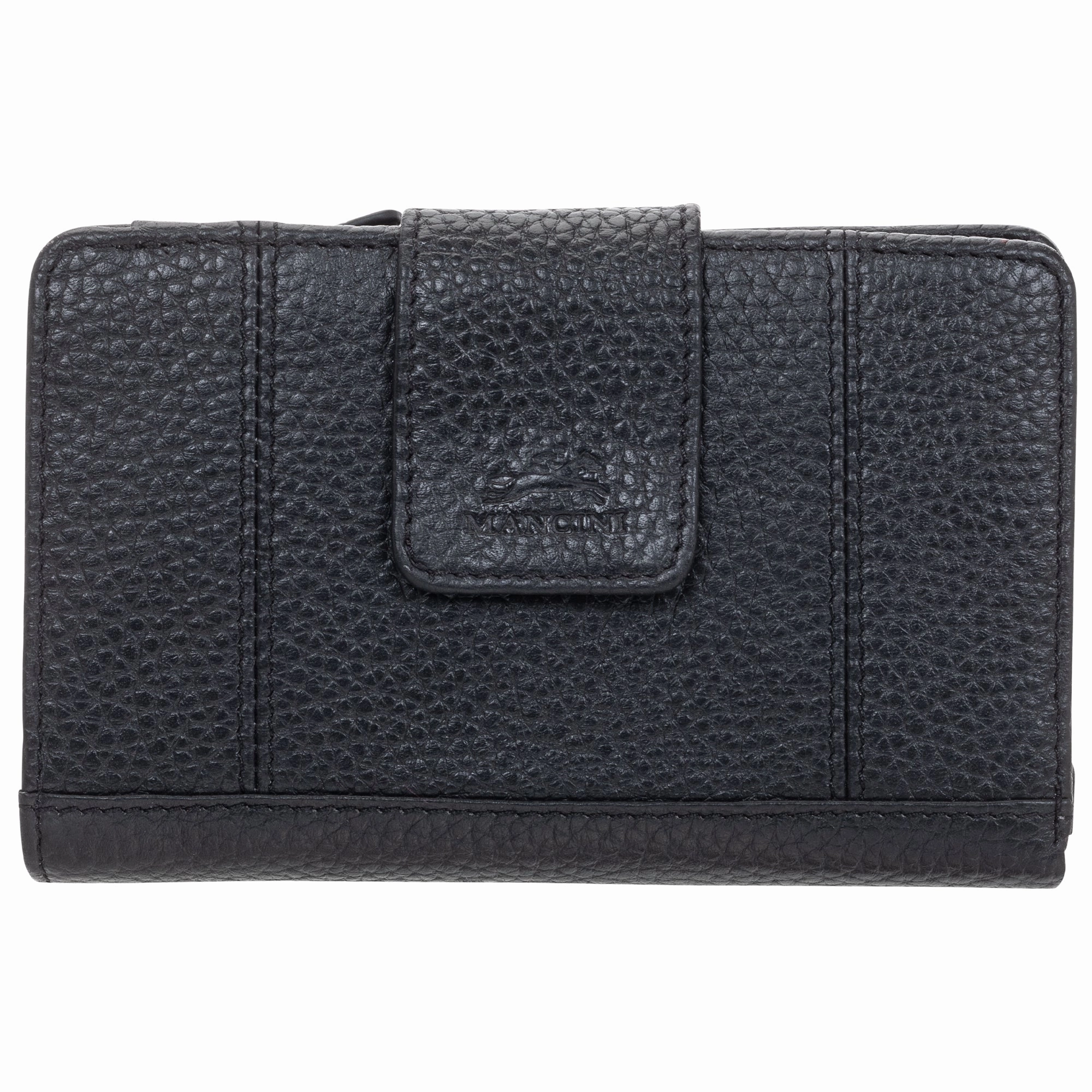 Mancini Pebble Rfid Medium Clutch Wallet Travel Anti-Theft Organizer Security Neck Pouch