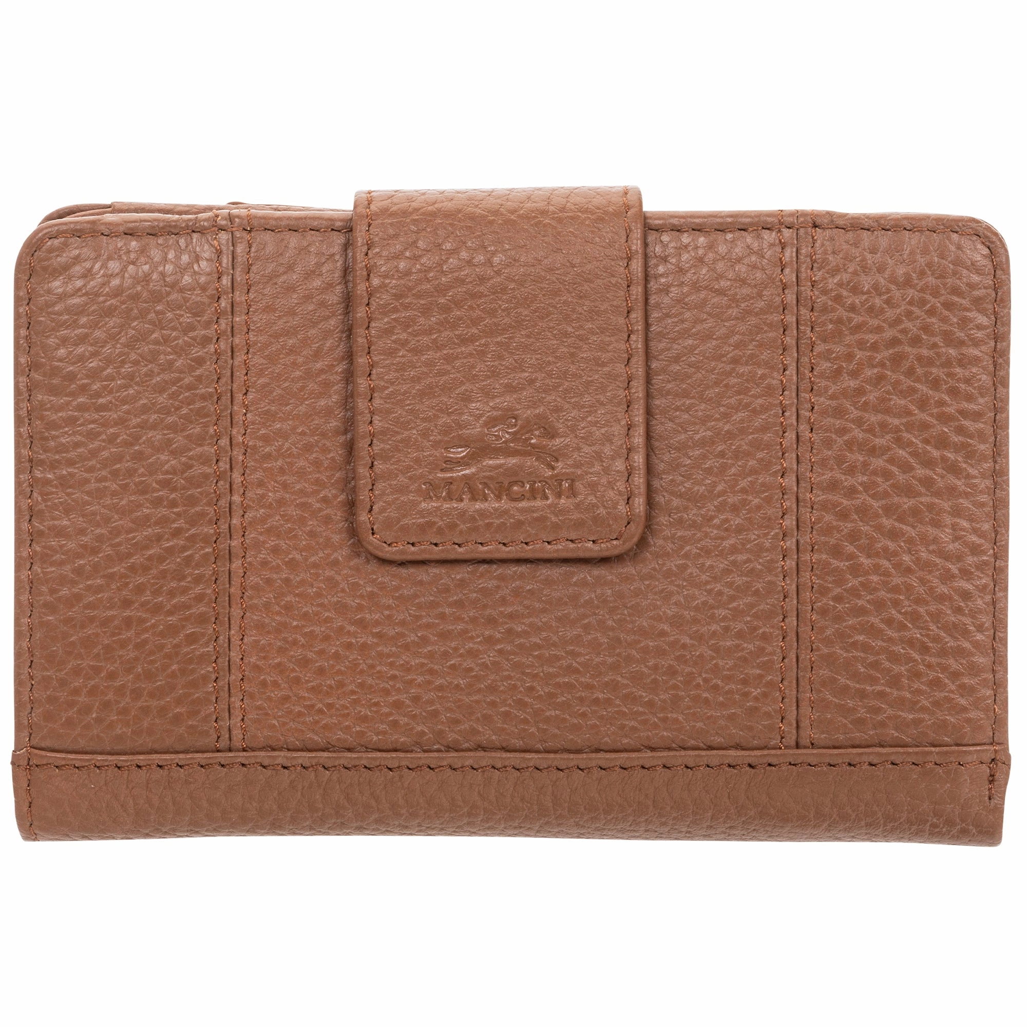Mancini Pebble Rfid Medium Clutch Wallet Secure Travel Bag Anti-Theft Tote