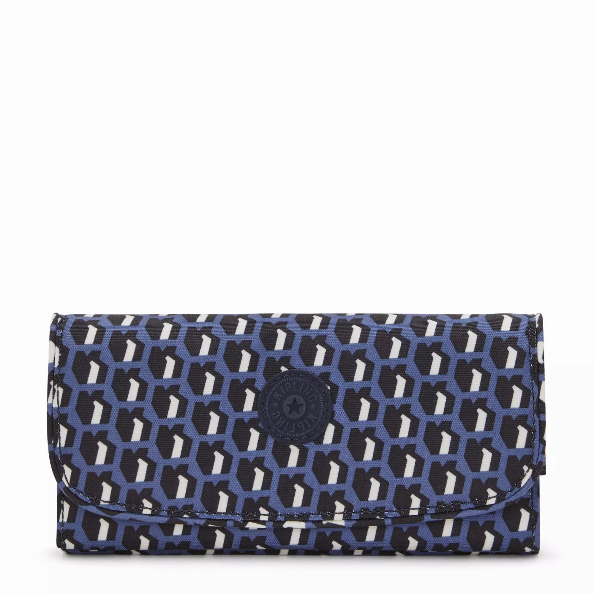Secure Travel Pouch Bag Travel Anti-Theft Wallet Kipling Money Land Printed Snap Wallet - 3D K Blue