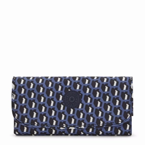 Secure Travel Pouch Bag Travel Anti-Theft Wallet Kipling Money Land Printed Snap Wallet - 3D K Blue