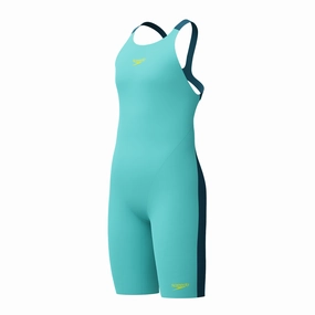 Speedo Endurance  Max Junior Girls Kneeskin - Turquoise swim training suits women, performance one piece swimsuits