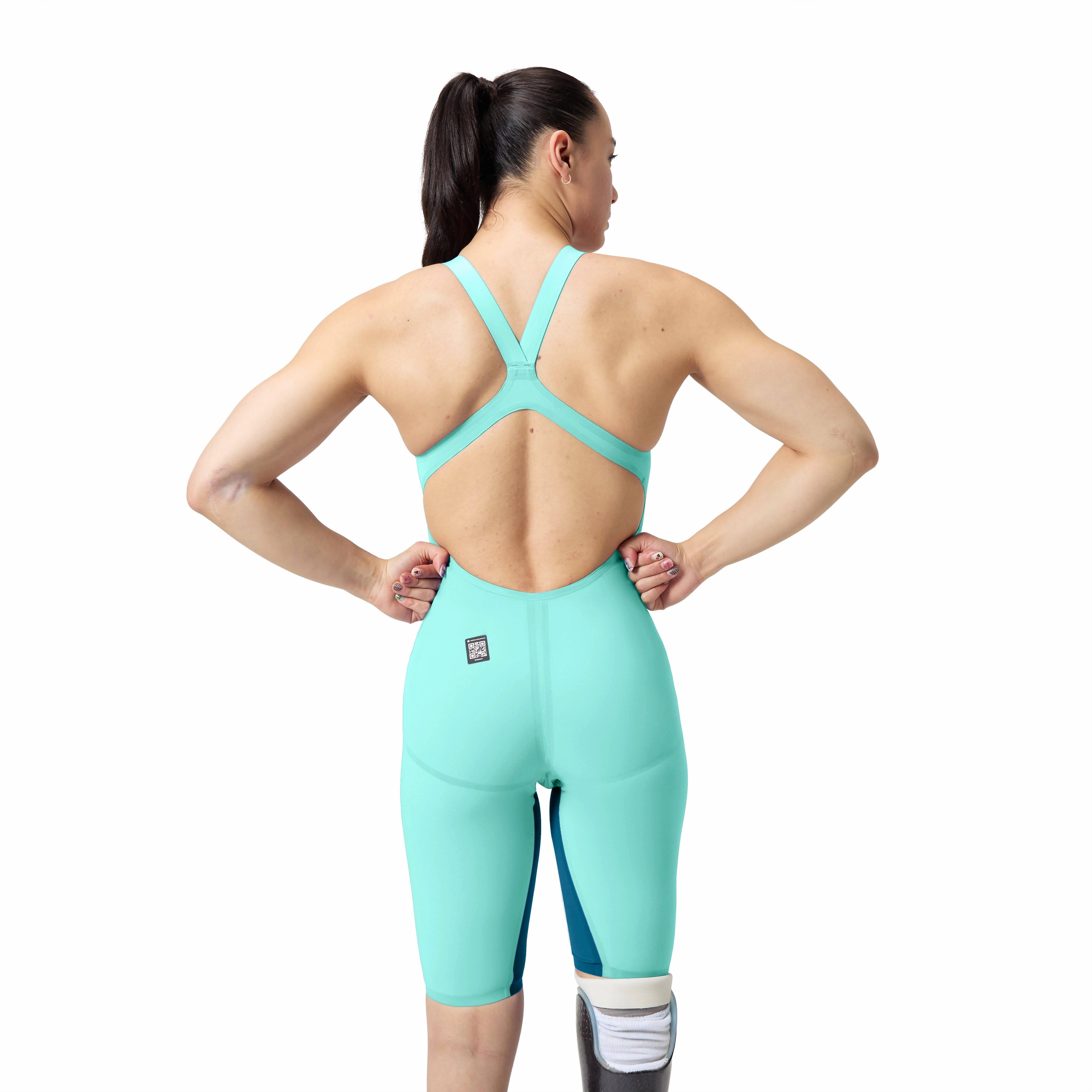 Speedo Fastskin LZR Pure Valor 2.0 Openback Womens Kneeskin - Arctic Glass