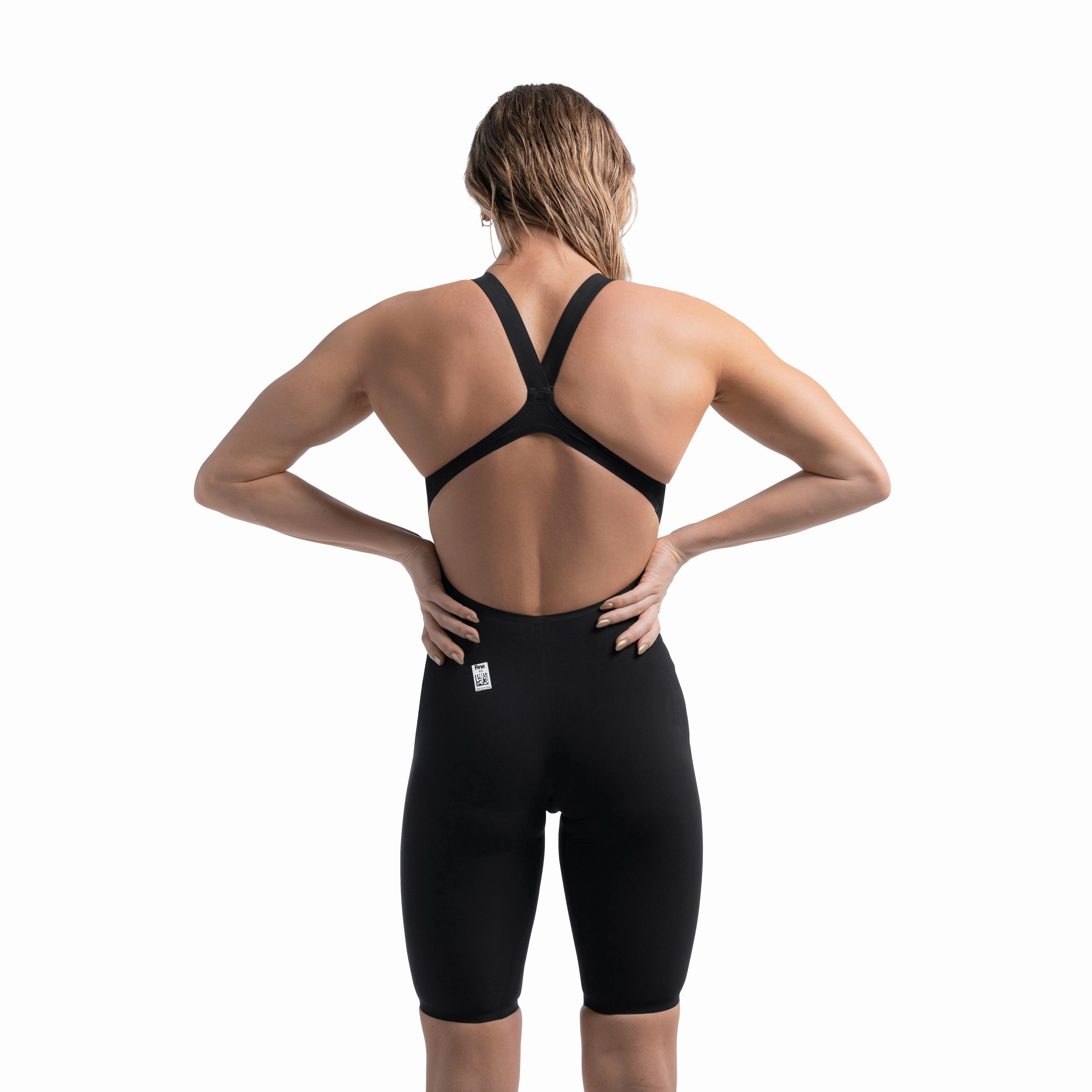 Speedo Fastskin LZR Pure Valor 2.0 Openback Womens Kneeskin - Black