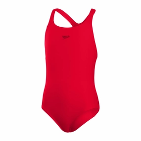 Speedo Girls Eco Endurance  Medalist Swimsuit - Red swim training suits women, performance one piece swimsuits