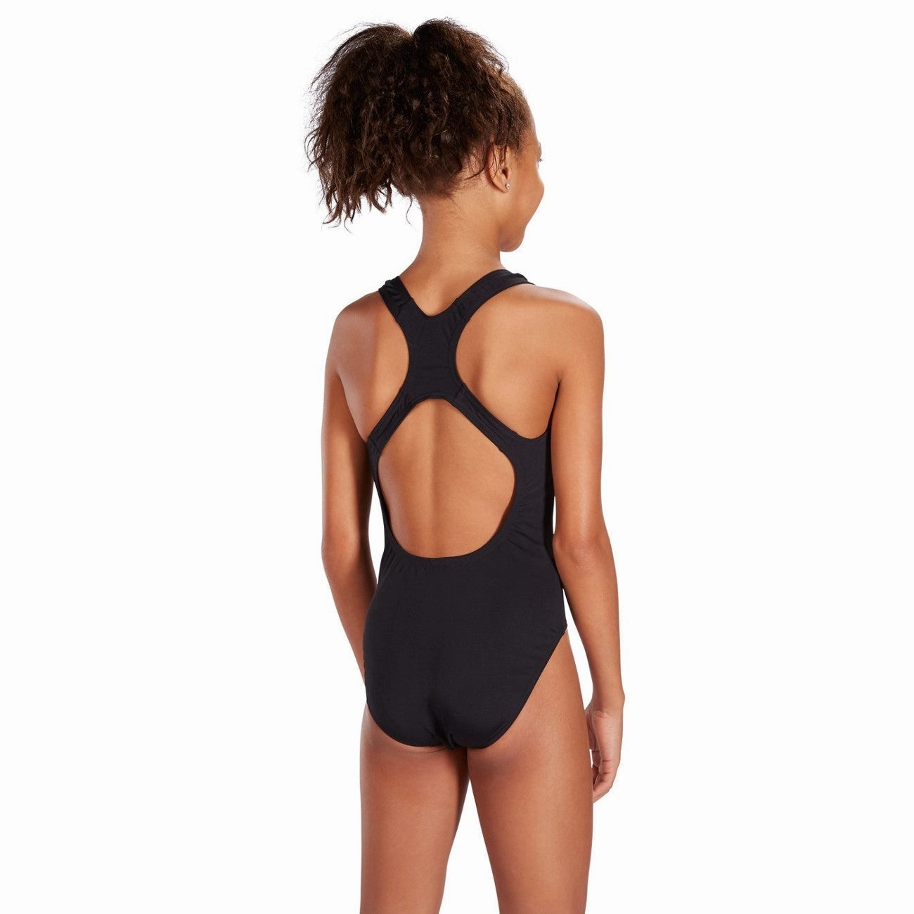 Speedo Junior Medalist One Piece Girls Swimsuit - Black