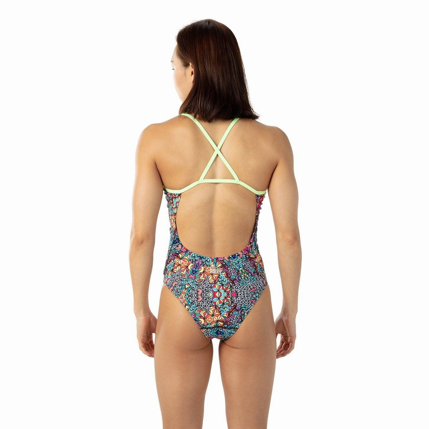 Speedo Psychedelic Dreams Crossback Girls Swimsuit