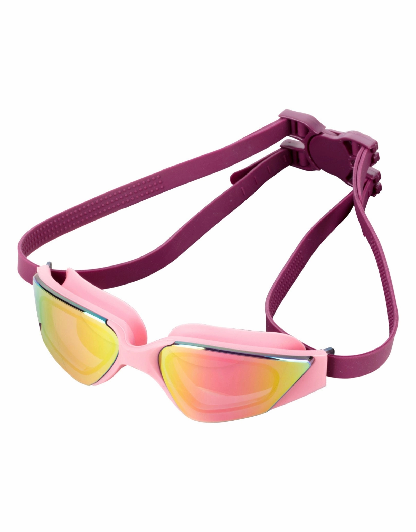 Splash Female Swim Goggles - Pink/Gold Mirrored adult swim goggles, best swim goggles for adults