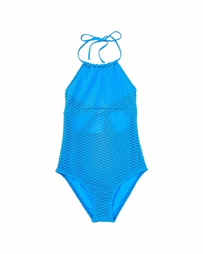 Splendid Fishnet One-Piece cute swimsuits for teen girls, modest teen swimwear
