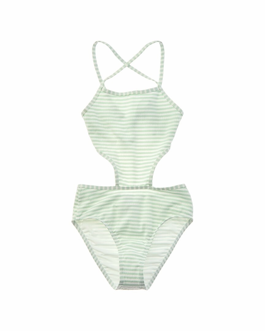 Splendid High-Neck Cutout One-Piece cute swimsuits for teen girls, modest teen swimwear