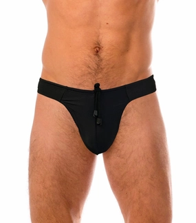 St Tropez Swim Thong Black affordable men's swimwear, summer swimwear for men