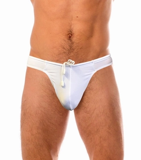 St Tropez Swim Thong White affordable men's swimwear, summer swimwear for men