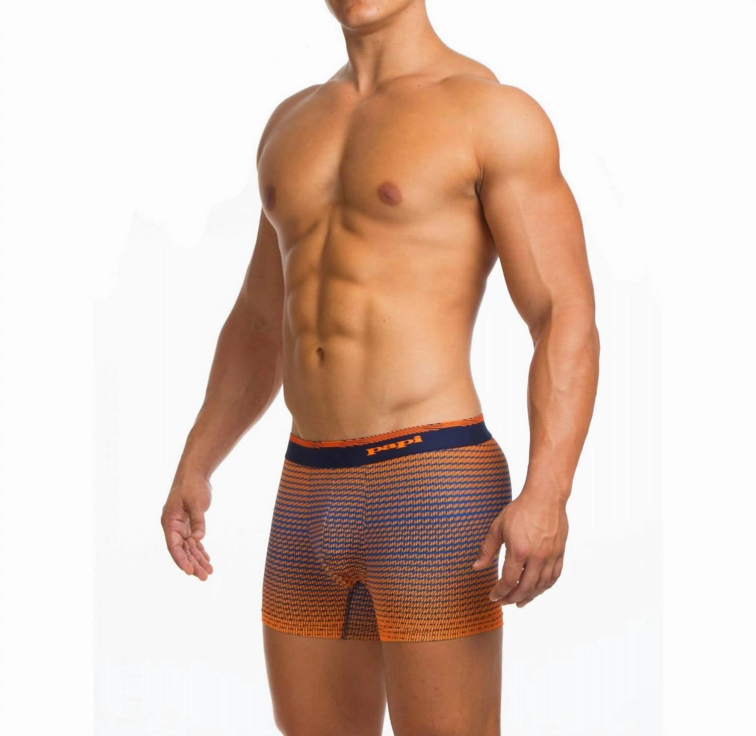 Standard Ocean Breeze Mid Trunk In Orange Clownfish mens beach swimwear, quick dry mens swimsuits