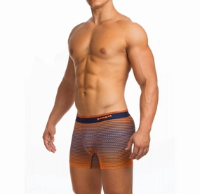 Standard Ocean Breeze Mid Trunk In Orange Clownfish mens beach swimwear, quick dry mens swimsuits