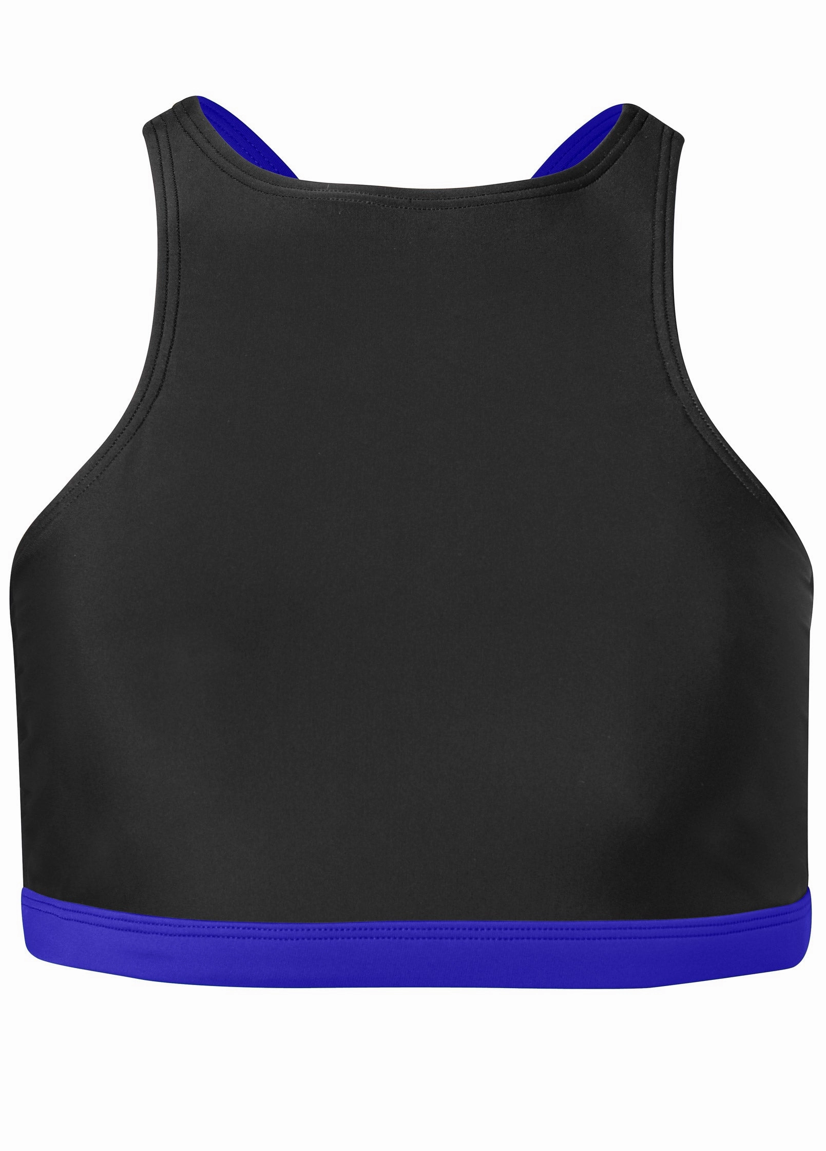 Strappy Back Sport Top - Cobalt & Black