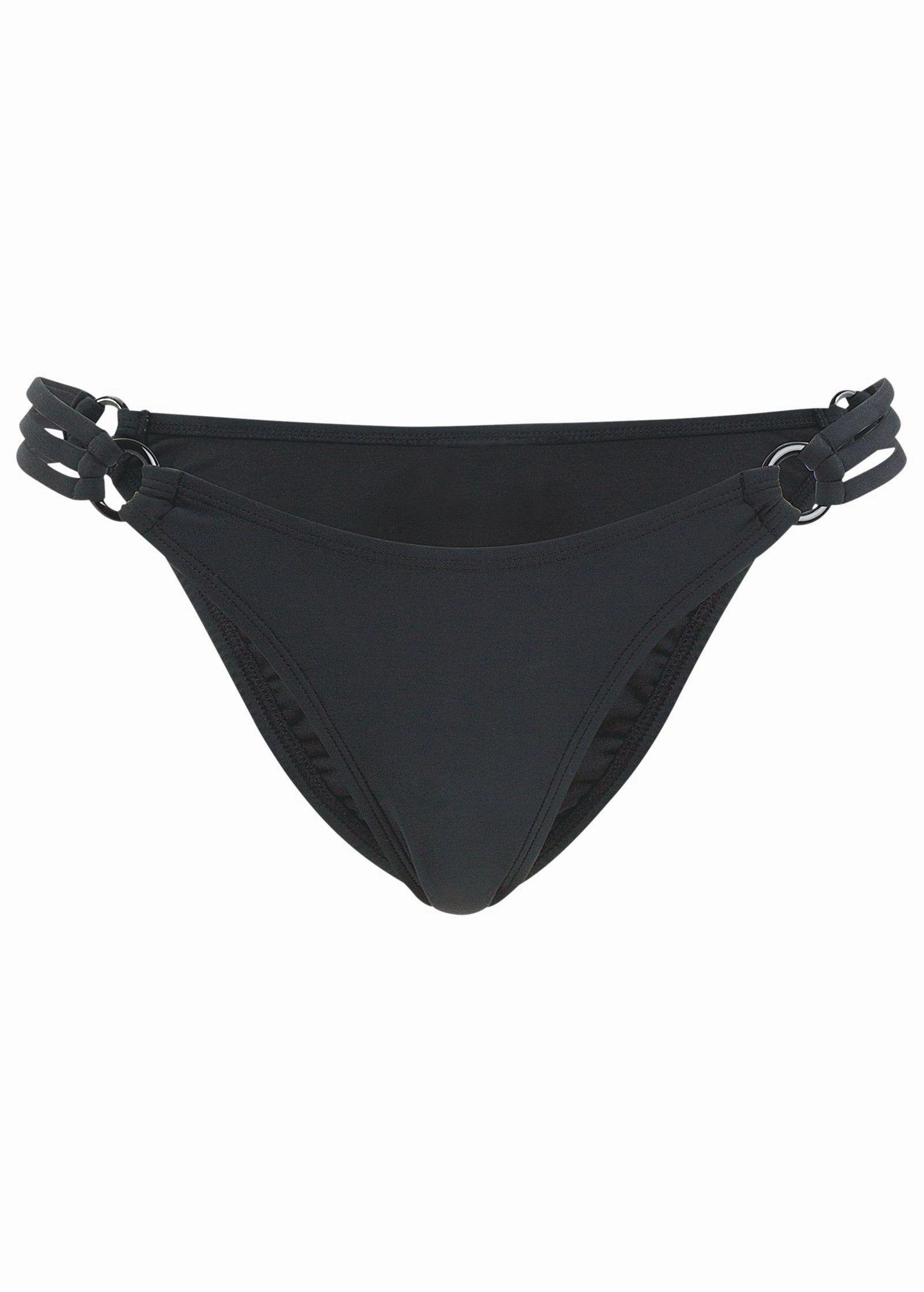 Strappy Bikini Bottom - Black Beauty