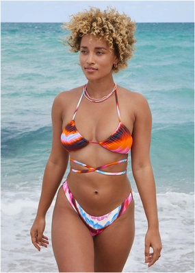 Strappy Ibiza Triangle Top - Desert Agate Cool swimwear with tummy control, elegant swimsuits for women