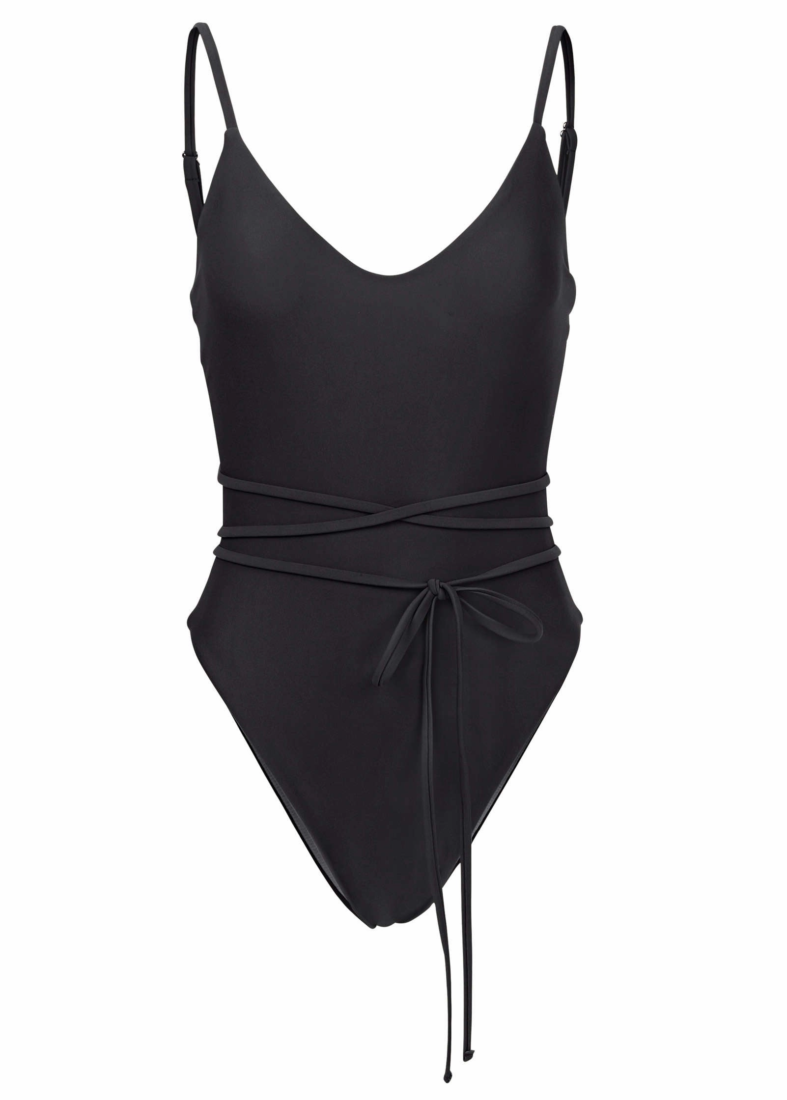 Strappy Tulum High Leg One-Piece - Black