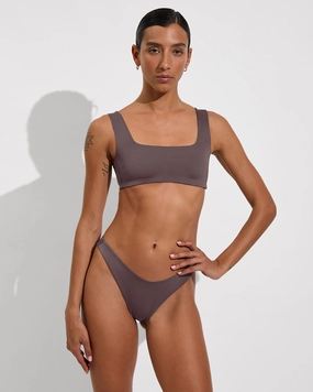 Streamline Top - Stormy sleek design swimwear for women, minimalist swim styles