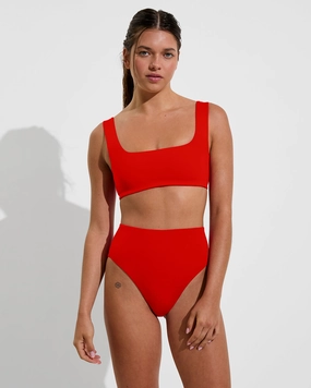 Streamline Top - Sweet Chili Heat lightweight women's swimwear, chic swim outfits for beach