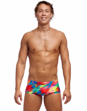 Stroked Classic Swim Trunks - Multi casual mens swimwear, affordable swimwear for men