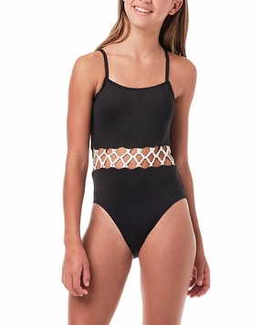 Submarine Six Pack One-Piece cute swimsuits for teen girls, modest teen swimwear